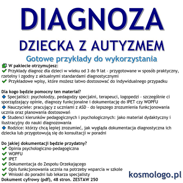 DIAGNOZA DZIECKA Z AUTYZMEM